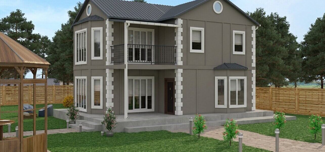 çift katlı prefabrik ev