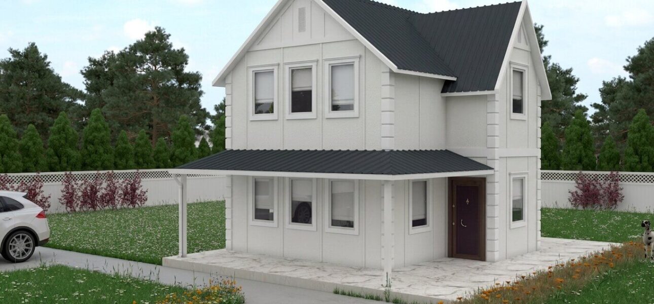Çift katlı prefabrik ev