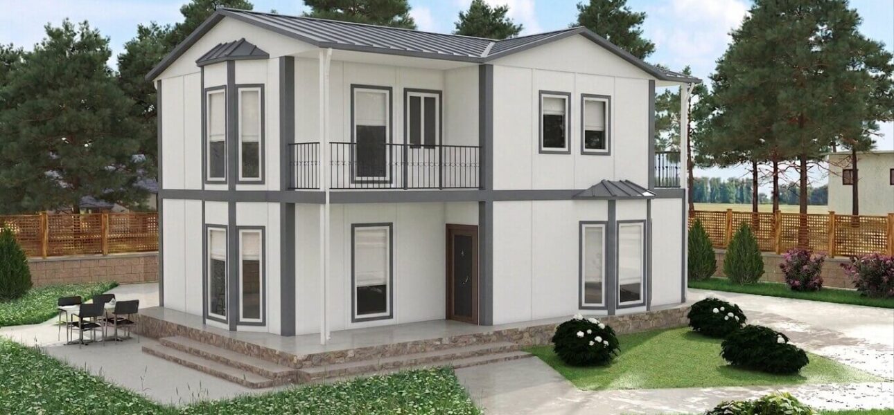 çift katlı prefabrik ev