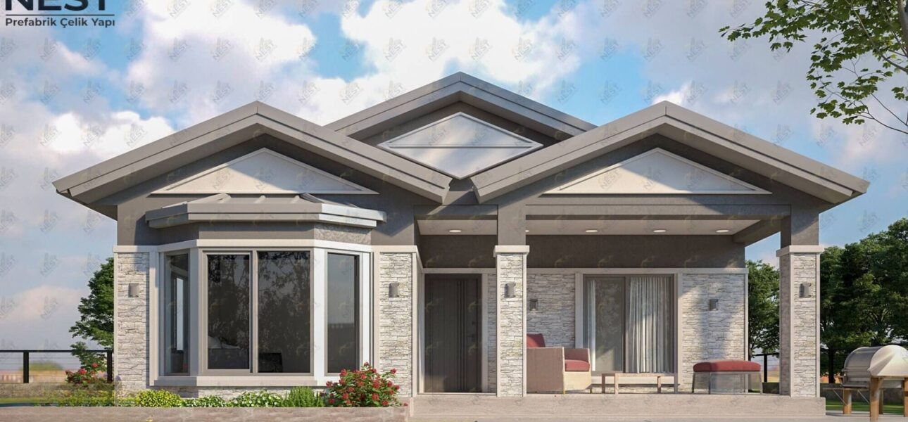 100m2 hafif çelik ev